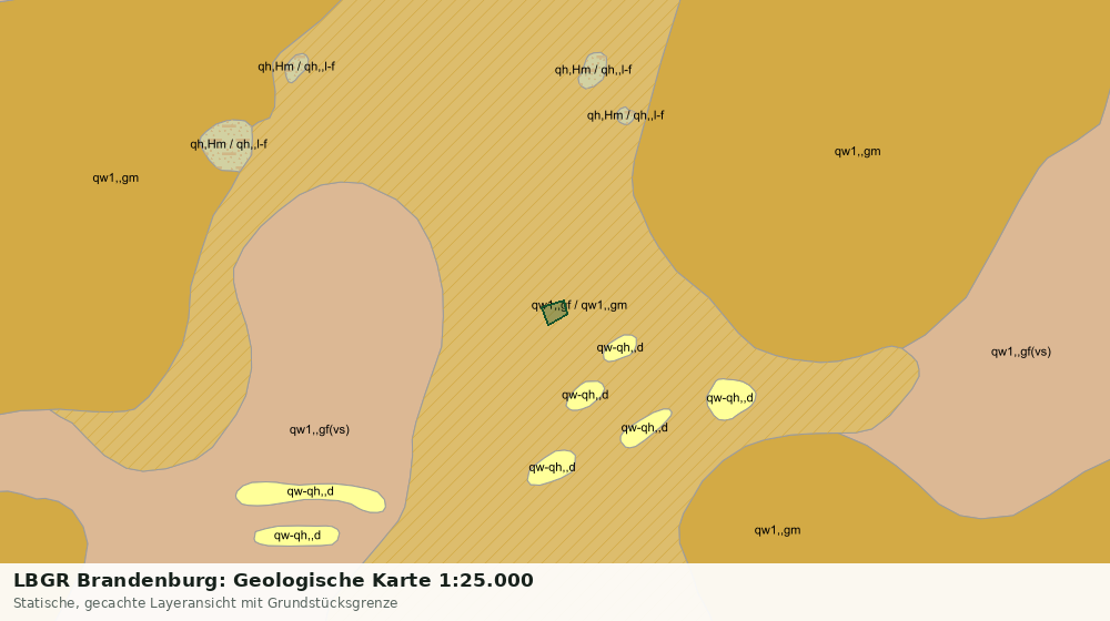 Statische Kartenansicht: LBGR Brandenburg: Geologische Karte 1:25.000