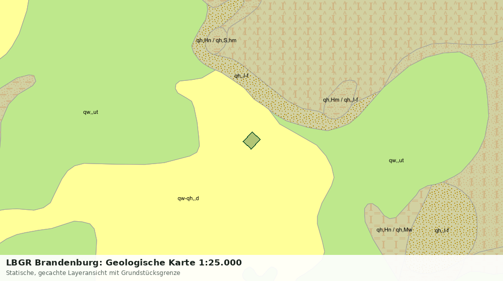 Statische Kartenansicht: LBGR Brandenburg: Geologische Karte 1:25.000