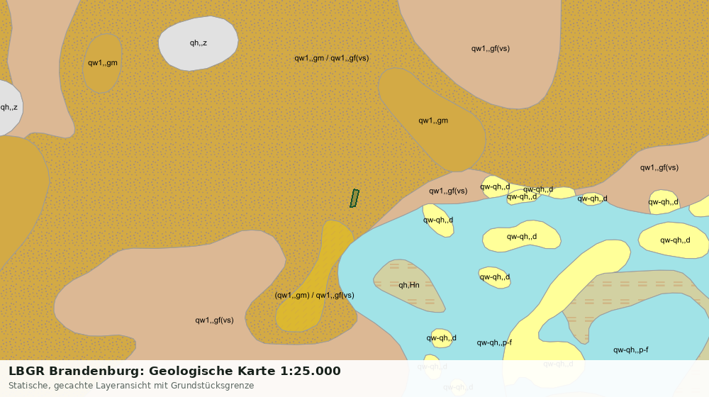 Statische Kartenansicht: LBGR Brandenburg: Geologische Karte 1:25.000