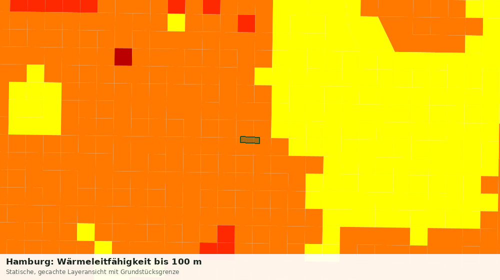 Statische Kartenansicht: Hamburg: Wärmeleitfähigkeit bis 100 m