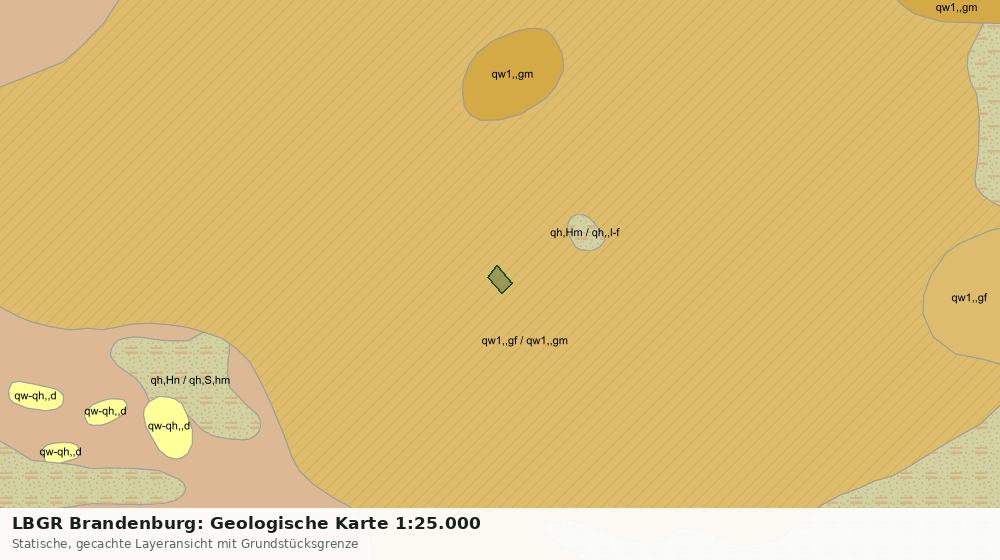 Statische Kartenansicht: LBGR Brandenburg: Geologische Karte 1:25.000