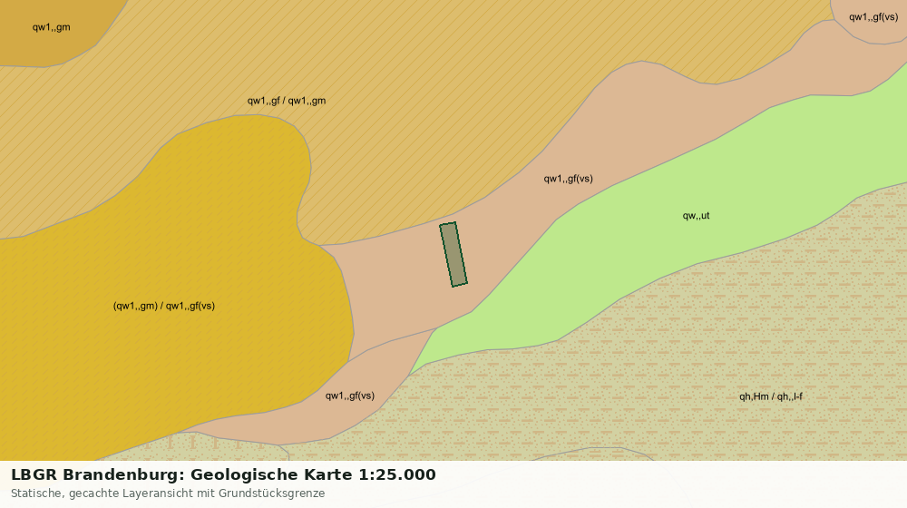 Statische Kartenansicht: LBGR Brandenburg: Geologische Karte 1:25.000