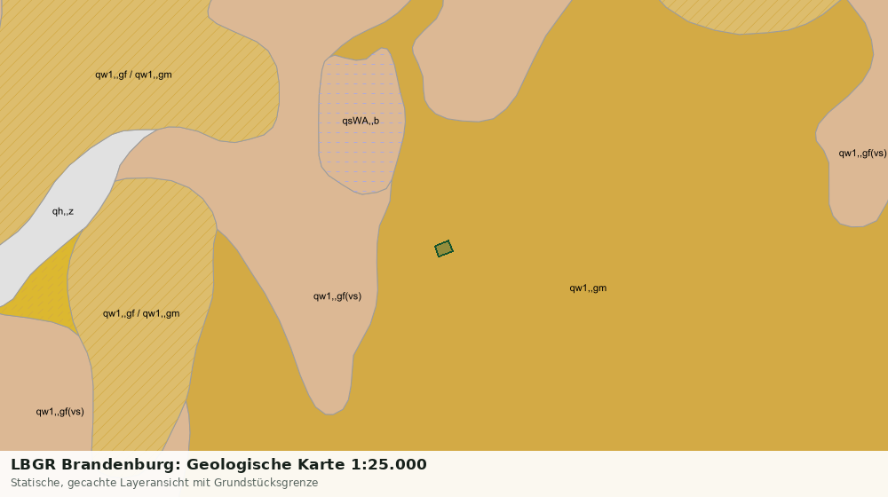 Statische Kartenansicht: LBGR Brandenburg: Geologische Karte 1:25.000