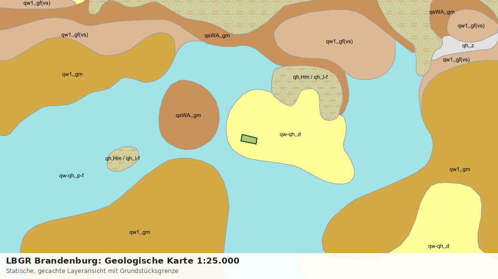 Statische Kartenansicht: LBGR Brandenburg: Geologische Karte 1:25.000