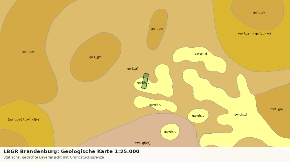 Statische Kartenansicht: LBGR Brandenburg: Geologische Karte 1:25.000