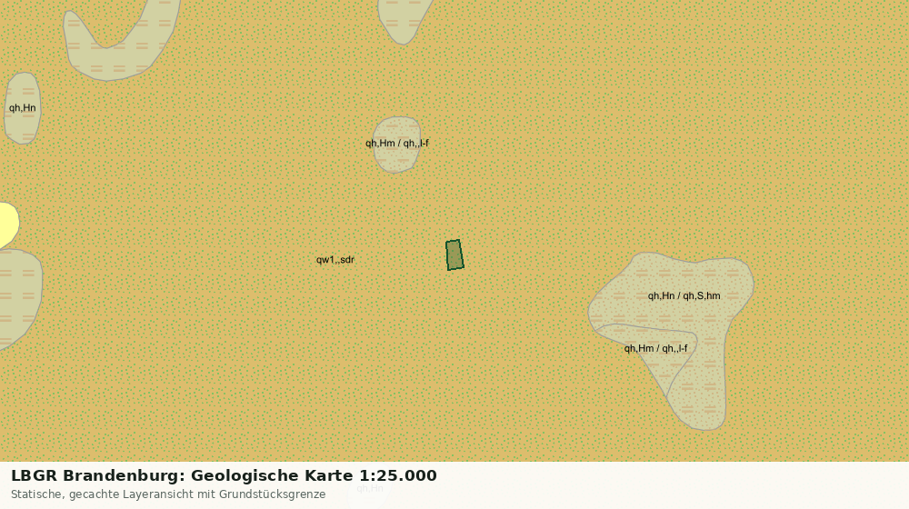 Statische Kartenansicht: LBGR Brandenburg: Geologische Karte 1:25.000