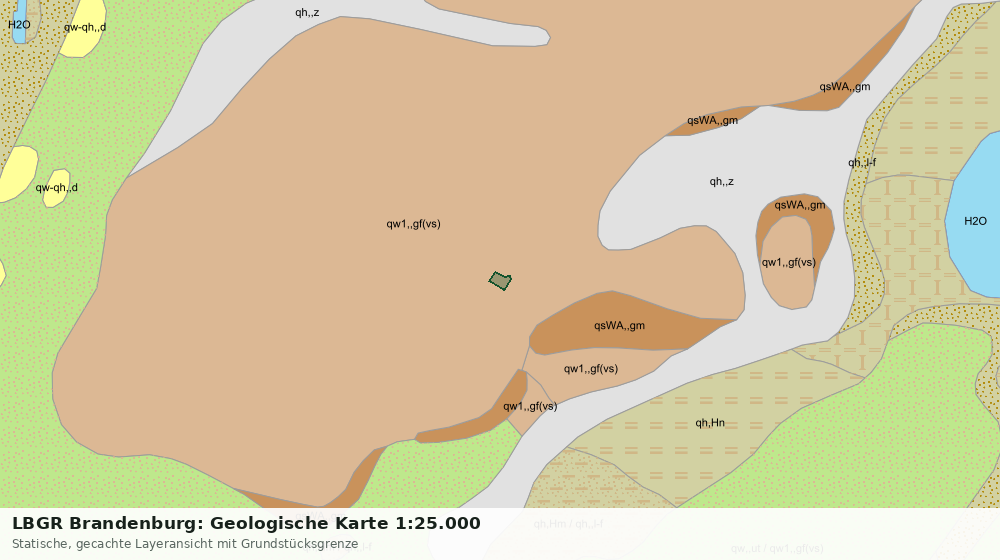 Statische Kartenansicht: LBGR Brandenburg: Geologische Karte 1:25.000