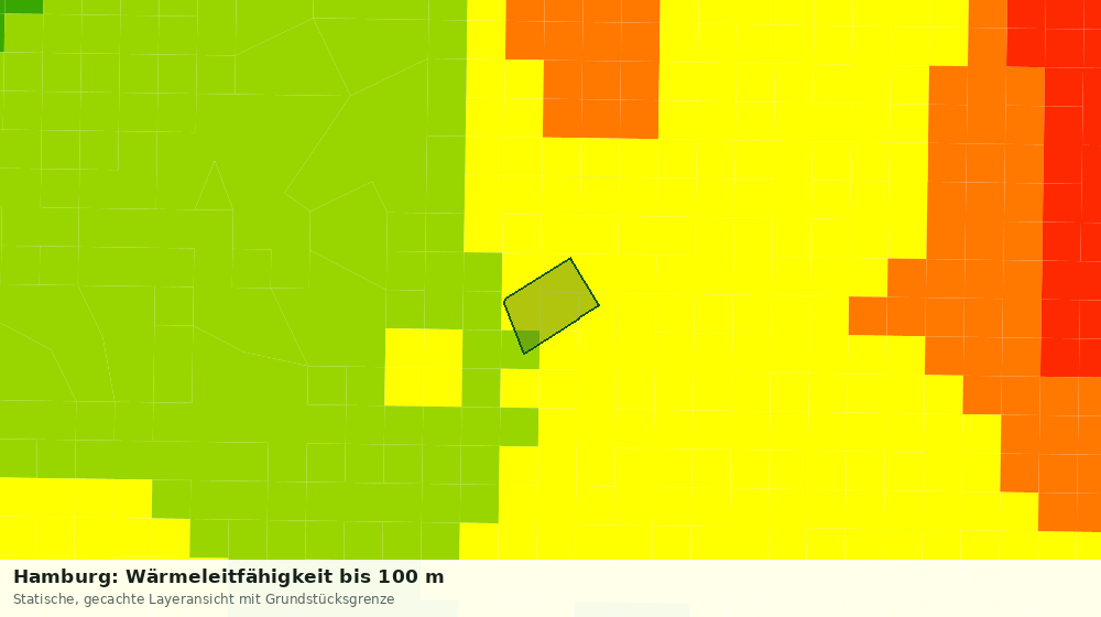 Statische Kartenansicht: Hamburg: Wärmeleitfähigkeit bis 100 m