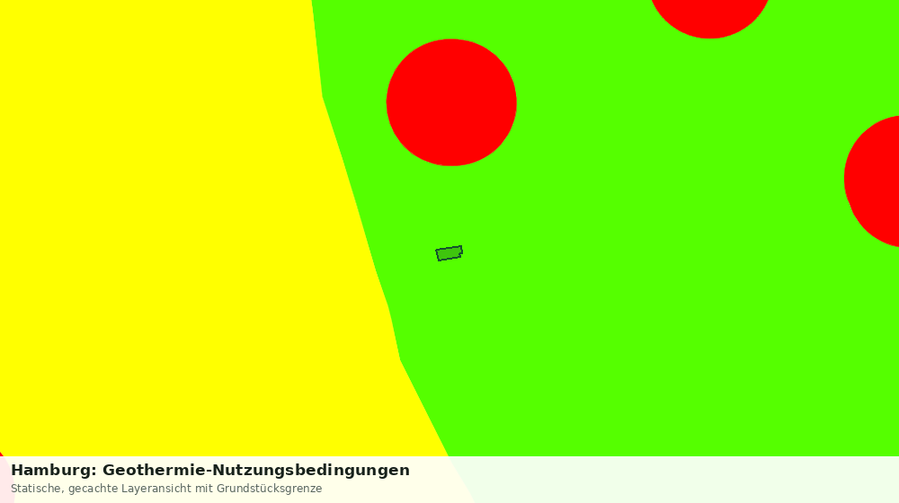 Statische Kartenansicht: Hamburg: Geothermie-Nutzungsbedingungen