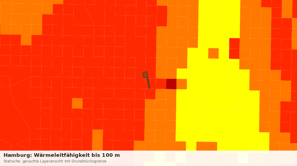 Statische Kartenansicht: Hamburg: Wärmeleitfähigkeit bis 100 m