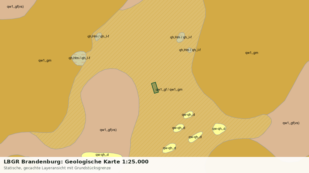 Statische Kartenansicht: LBGR Brandenburg: Geologische Karte 1:25.000
