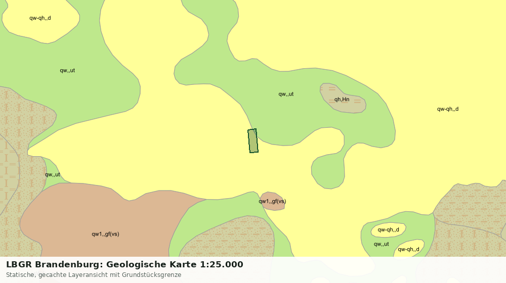 Statische Kartenansicht: LBGR Brandenburg: Geologische Karte 1:25.000