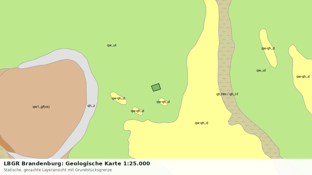 Statische Kartenansicht: LBGR Brandenburg: Geologische Karte 1:25.000