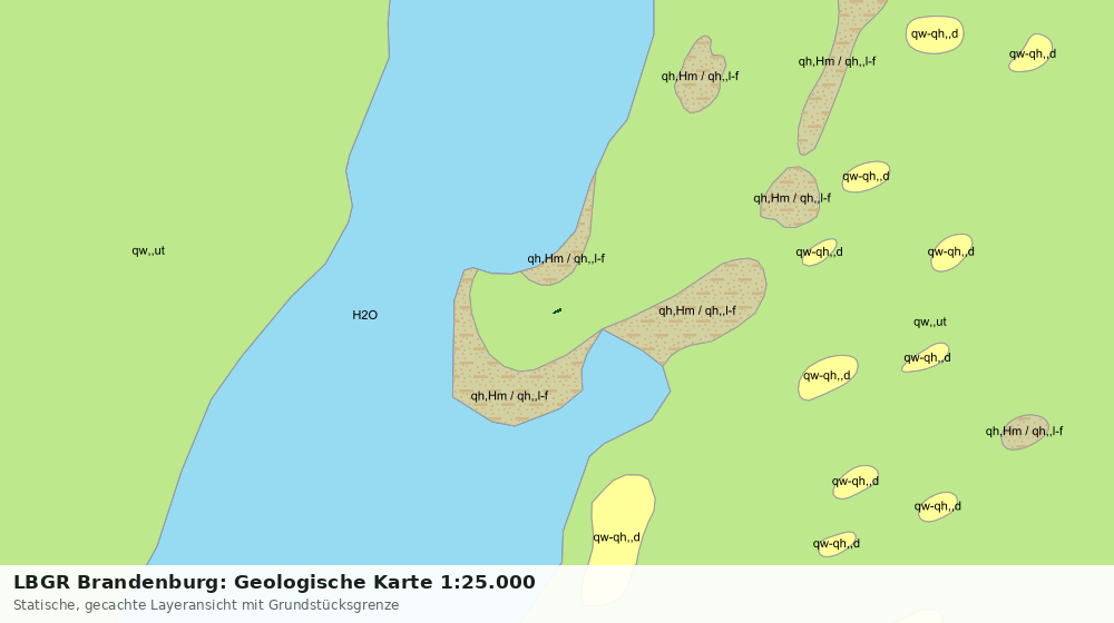 Statische Kartenansicht: LBGR Brandenburg: Geologische Karte 1:25.000
