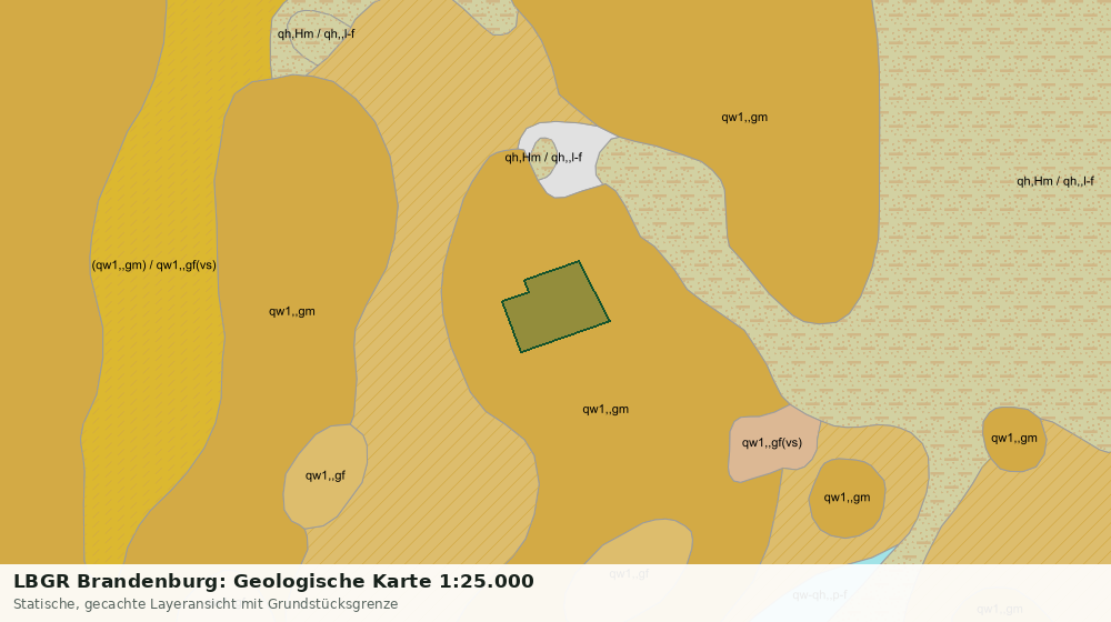 Statische Kartenansicht: LBGR Brandenburg: Geologische Karte 1:25.000