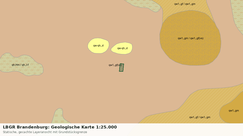 Statische Kartenansicht: LBGR Brandenburg: Geologische Karte 1:25.000