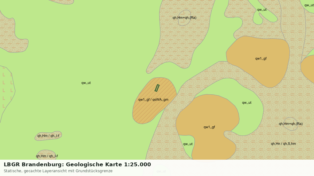 Statische Kartenansicht: LBGR Brandenburg: Geologische Karte 1:25.000