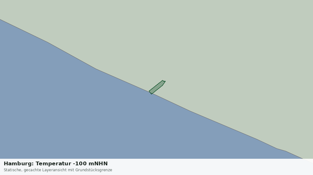 Statische Kartenansicht: Hamburg: Temperatur -100 mNHN