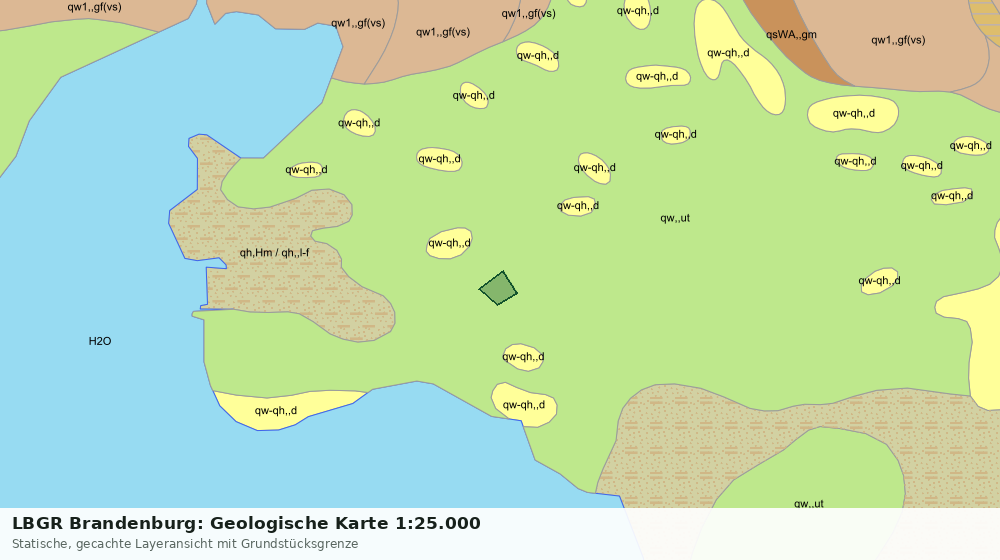 Statische Kartenansicht: LBGR Brandenburg: Geologische Karte 1:25.000