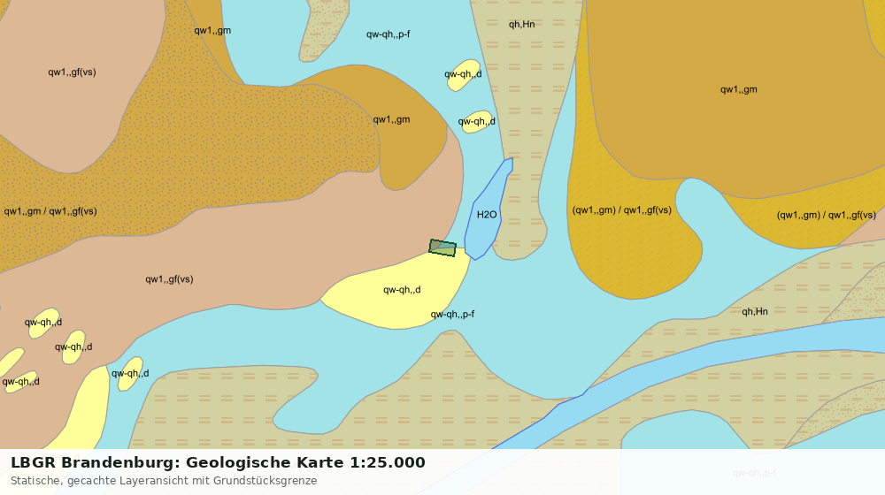 Statische Kartenansicht: LBGR Brandenburg: Geologische Karte 1:25.000