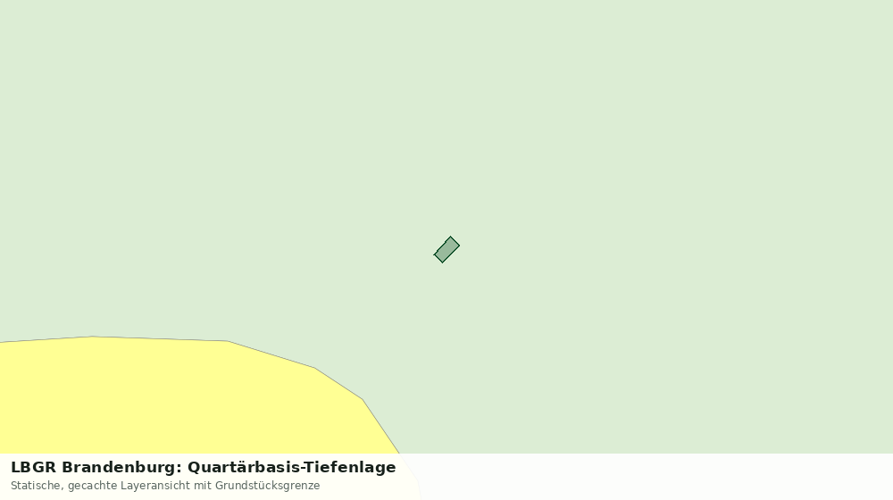 Statische Kartenansicht: LBGR Brandenburg: Quartärbasis-Tiefenlage