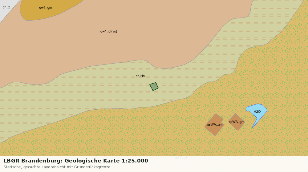 Statische Kartenansicht: LBGR Brandenburg: Geologische Karte 1:25.000