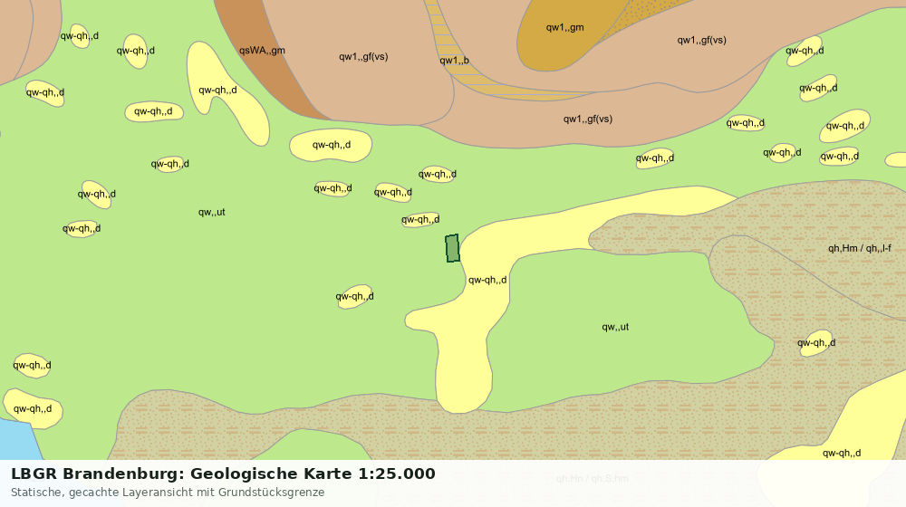 Statische Kartenansicht: LBGR Brandenburg: Geologische Karte 1:25.000