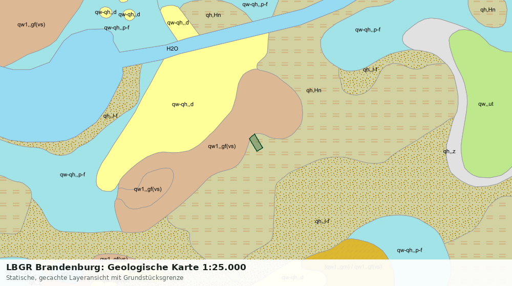 Statische Kartenansicht: LBGR Brandenburg: Geologische Karte 1:25.000