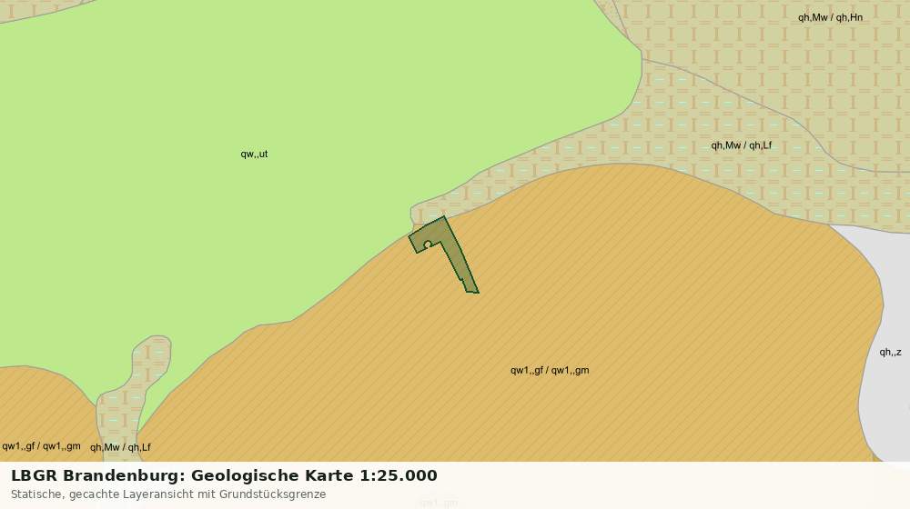 Statische Kartenansicht: LBGR Brandenburg: Geologische Karte 1:25.000