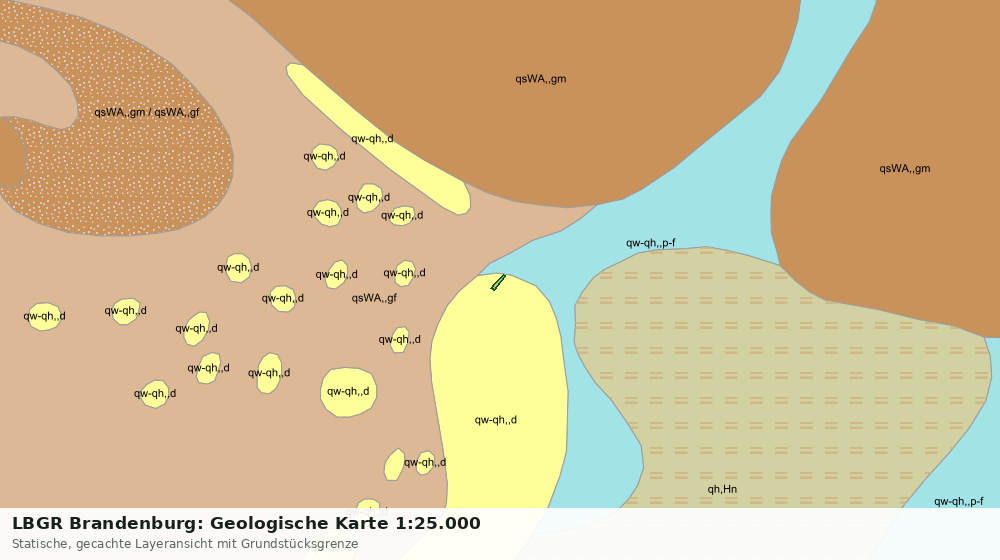 Statische Kartenansicht: LBGR Brandenburg: Geologische Karte 1:25.000