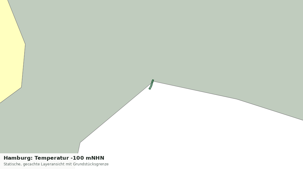 Statische Kartenansicht: Hamburg: Temperatur -100 mNHN