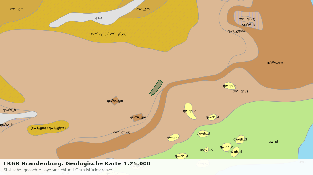 Statische Kartenansicht: LBGR Brandenburg: Geologische Karte 1:25.000