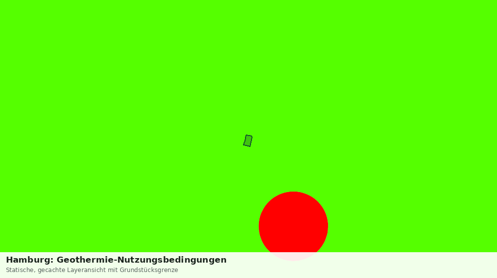 Statische Kartenansicht: Hamburg: Geothermie-Nutzungsbedingungen