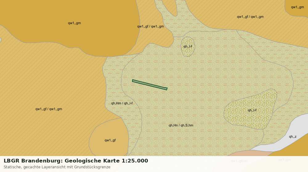 Statische Kartenansicht: LBGR Brandenburg: Geologische Karte 1:25.000