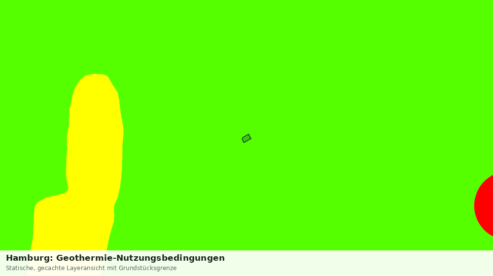 Statische Kartenansicht: Hamburg: Geothermie-Nutzungsbedingungen