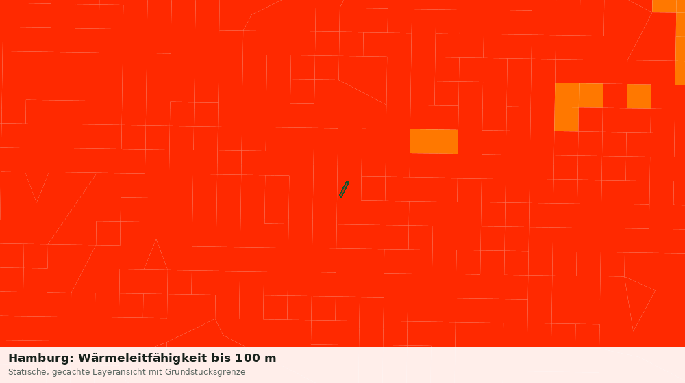 Statische Kartenansicht: Hamburg: Wärmeleitfähigkeit bis 100 m