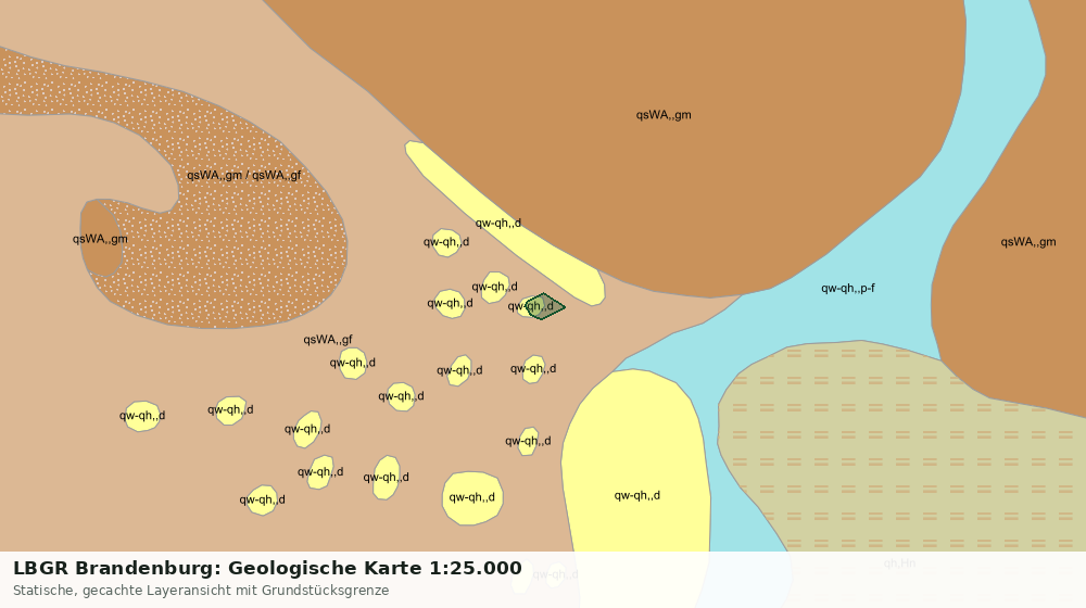 Statische Kartenansicht: LBGR Brandenburg: Geologische Karte 1:25.000