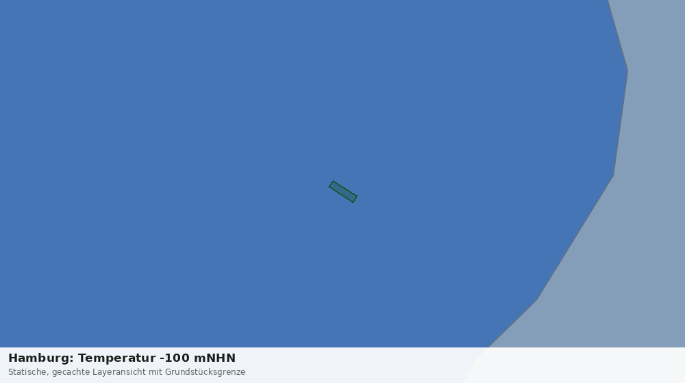 Statische Kartenansicht: Hamburg: Temperatur -100 mNHN