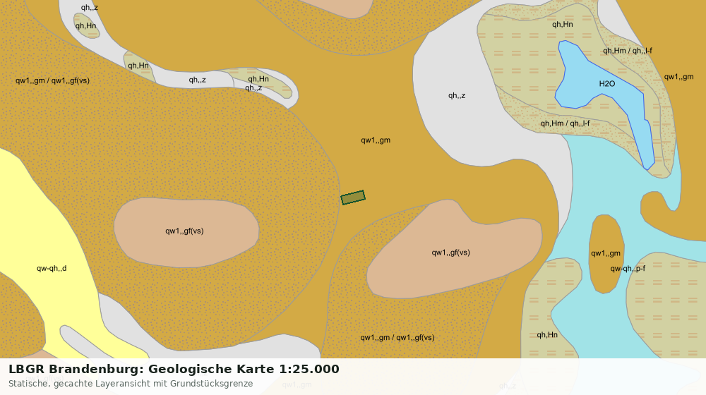 Statische Kartenansicht: LBGR Brandenburg: Geologische Karte 1:25.000