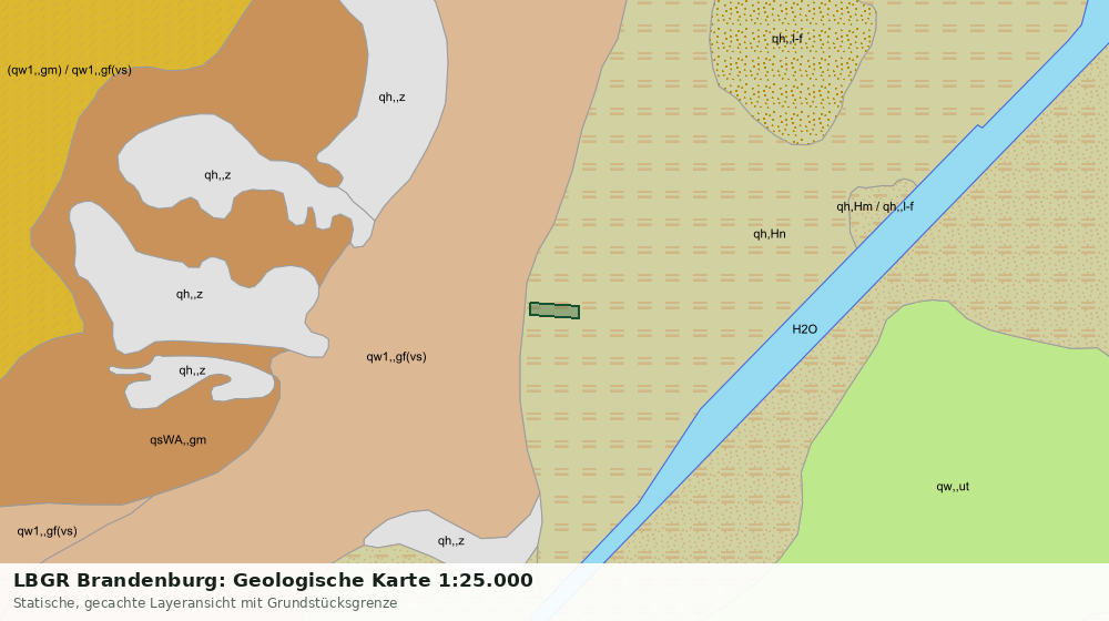 Statische Kartenansicht: LBGR Brandenburg: Geologische Karte 1:25.000