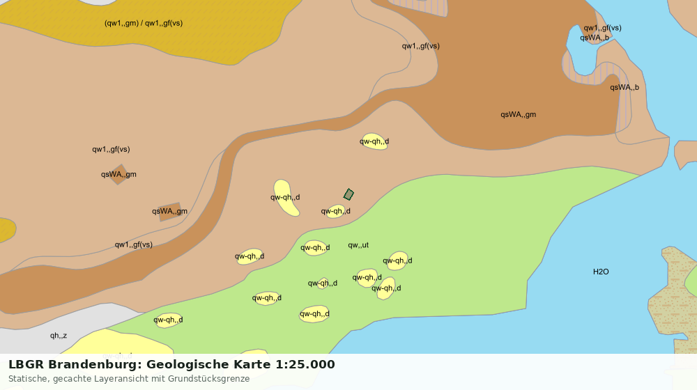 Statische Kartenansicht: LBGR Brandenburg: Geologische Karte 1:25.000