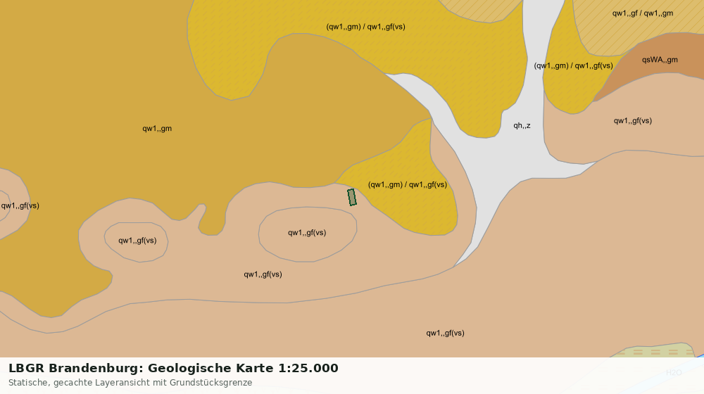 Statische Kartenansicht: LBGR Brandenburg: Geologische Karte 1:25.000