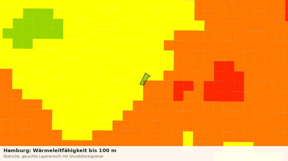 Statische Kartenansicht: Hamburg: Wärmeleitfähigkeit bis 100 m