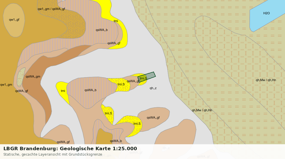 Statische Kartenansicht: LBGR Brandenburg: Geologische Karte 1:25.000