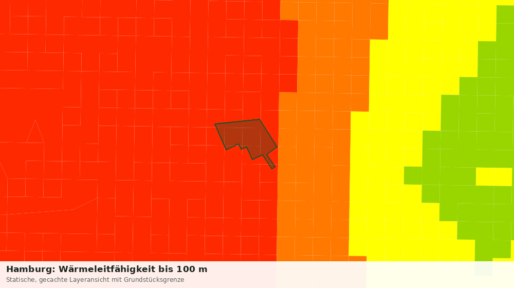 Statische Kartenansicht: Hamburg: Wärmeleitfähigkeit bis 100 m
