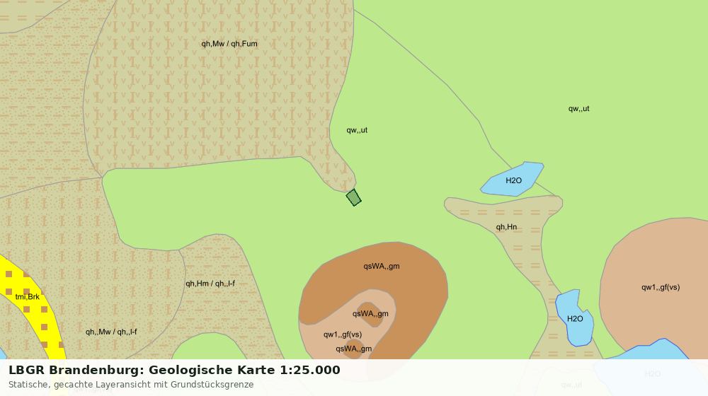 Statische Kartenansicht: LBGR Brandenburg: Geologische Karte 1:25.000
