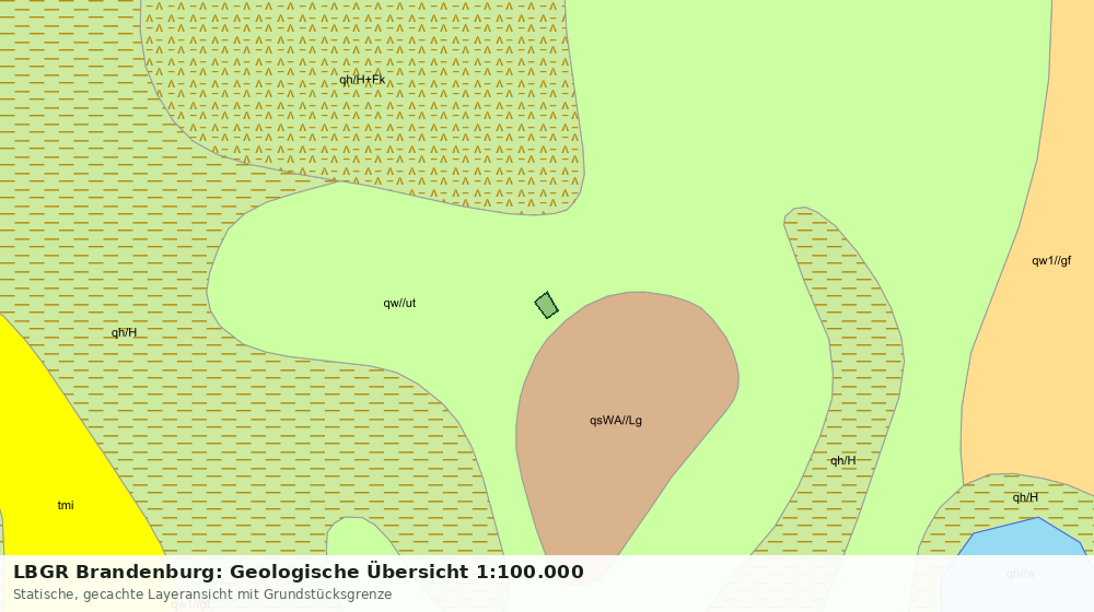 Statische Kartenansicht: LBGR Brandenburg: Geologische Übersicht 1:100.000