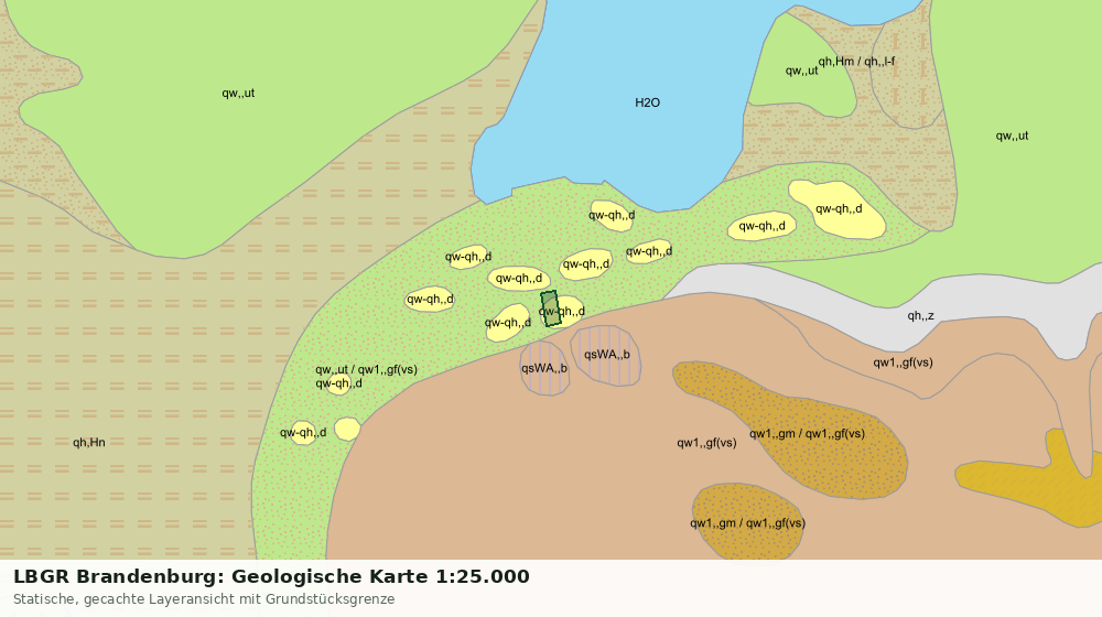 Statische Kartenansicht: LBGR Brandenburg: Geologische Karte 1:25.000