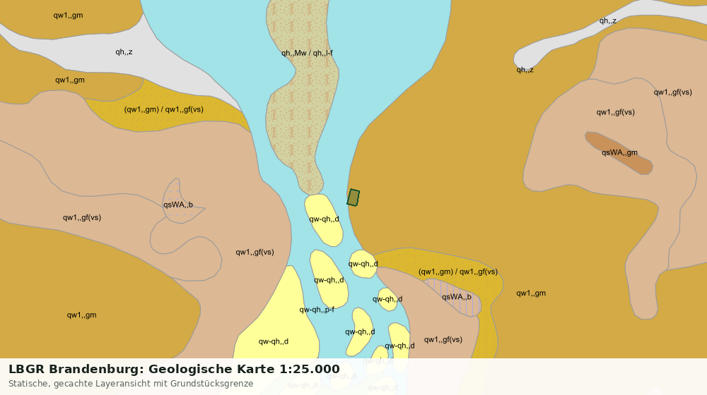 Statische Kartenansicht: LBGR Brandenburg: Geologische Karte 1:25.000