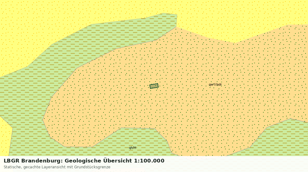 Statische Kartenansicht: LBGR Brandenburg: Geologische Übersicht 1:100.000